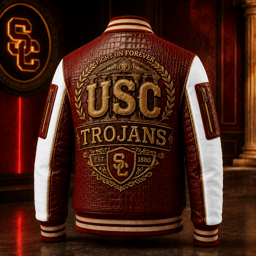 Premium USC Leather Zipper Jacket TTMH