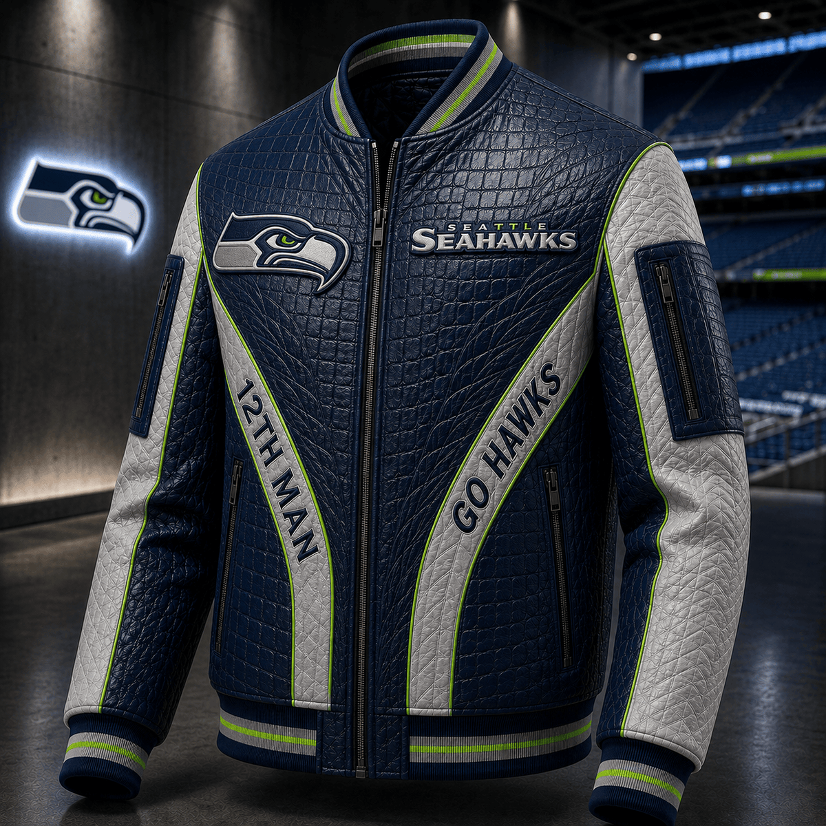 Premium STSH Leather Zipper Jacket PVNA