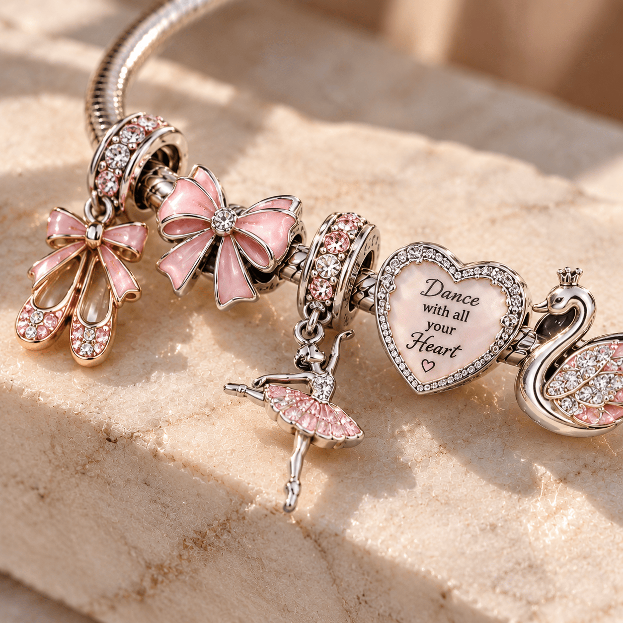 BLL Sliver Charm Bracelet Set PTT