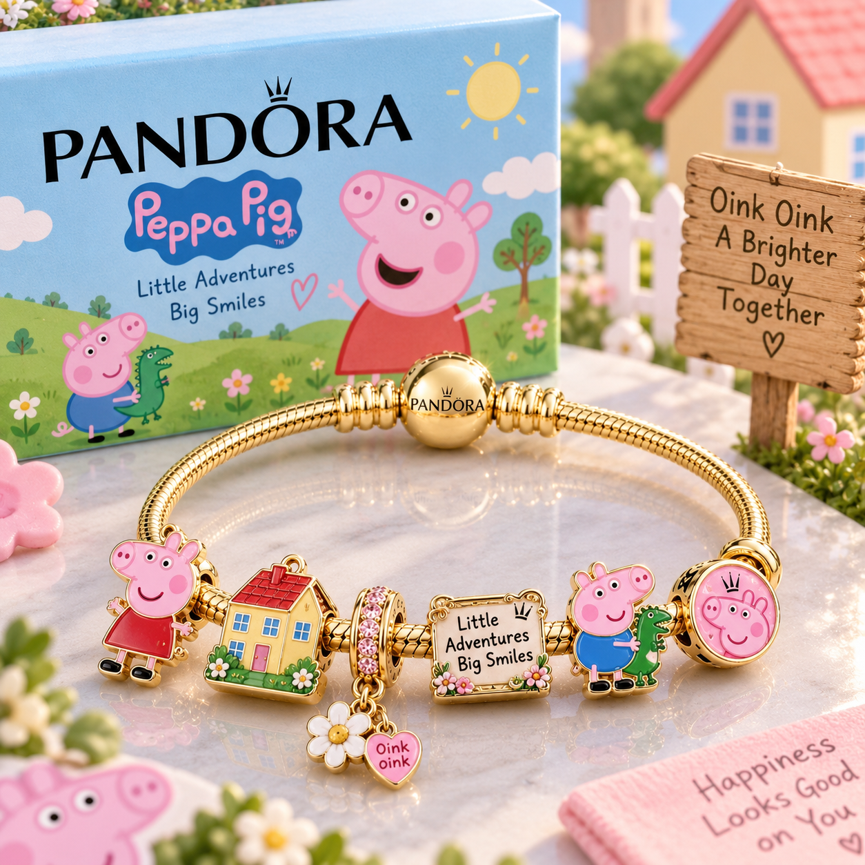 PPPG Gold Charm Bracelet Set PTT