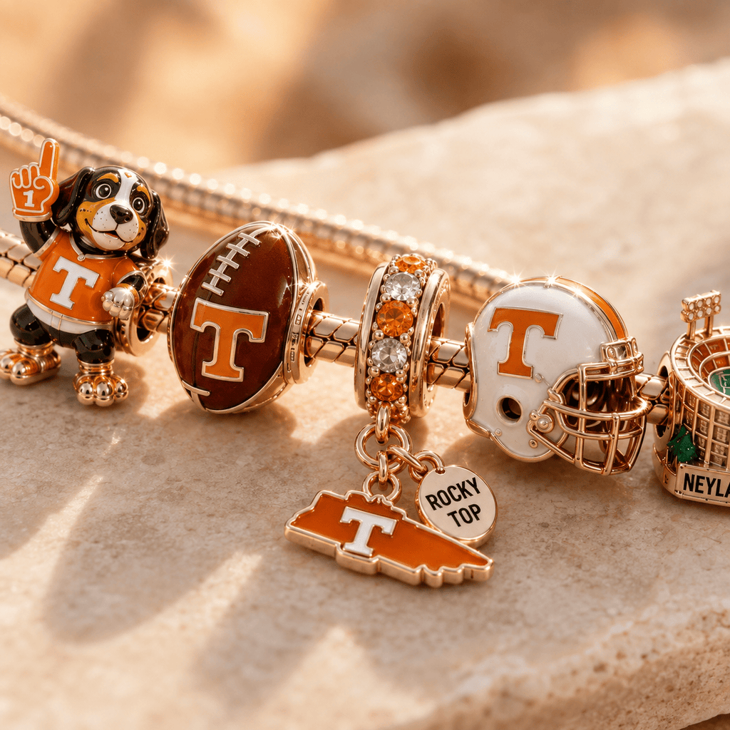 TVF Pink Gold Charm Bracelet Set PNPA