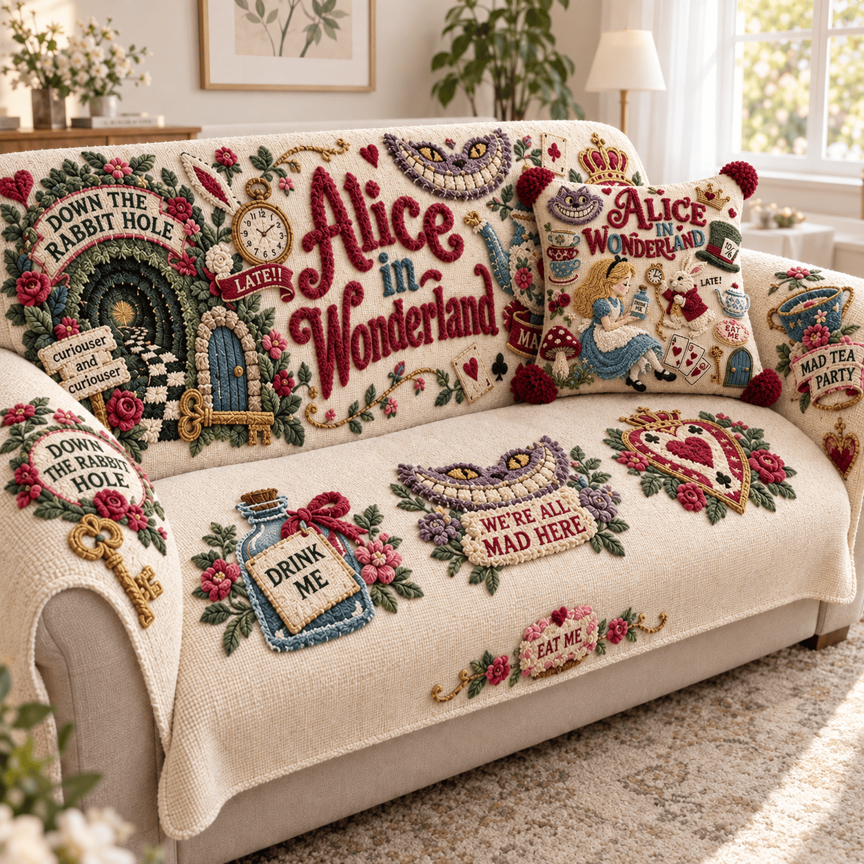 ALW Tufted Sofa Cover & Pillow Set HTTT