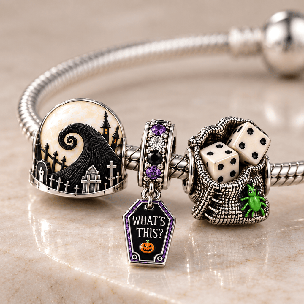 TNBC Silver Charm Bracelet Set HQH