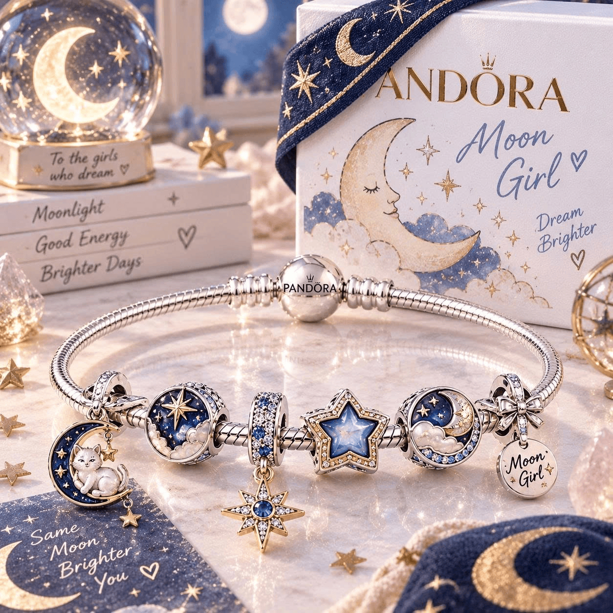 MG Silver Charm Bracelet Set TTN