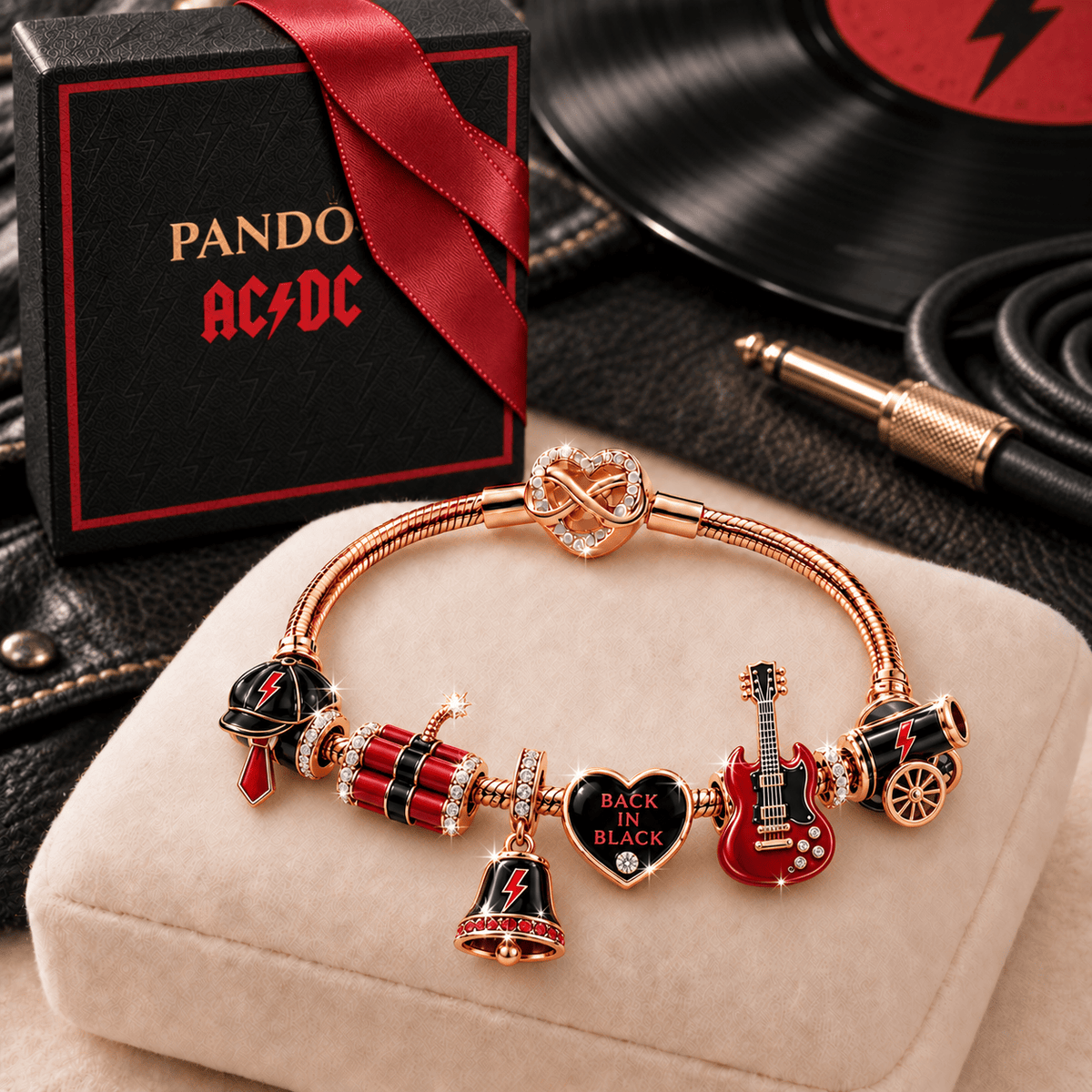 ADC Rose Gold Charm Bracelet Set TMH