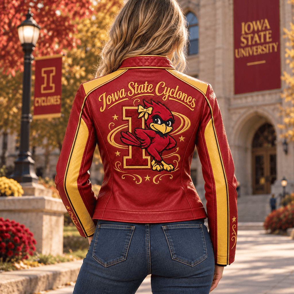 Premium ISC Cropped Leather Zipper Jacket PVNA