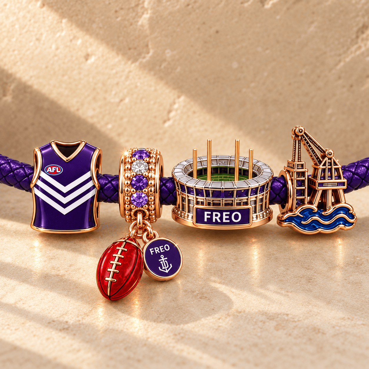 FRMT Rose Gold Charm Bracelet Set NHVH