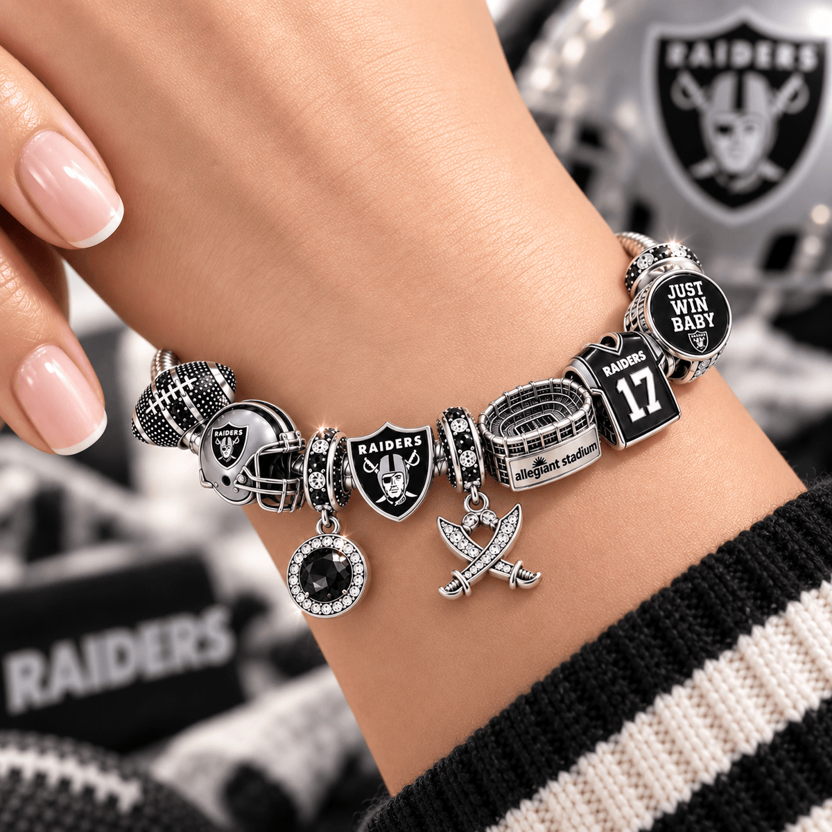 LVR Silver Charm Bracelet Set BMD